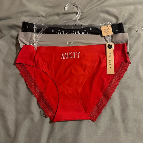 NWT! Rae Dunn 3-Pack No Show Christmas Bikini Underwear Panties - Picture 9 of 10